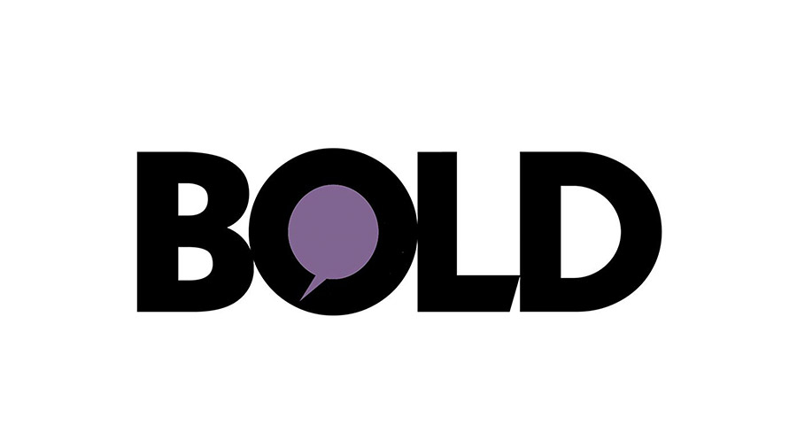 bold logo in big black letters