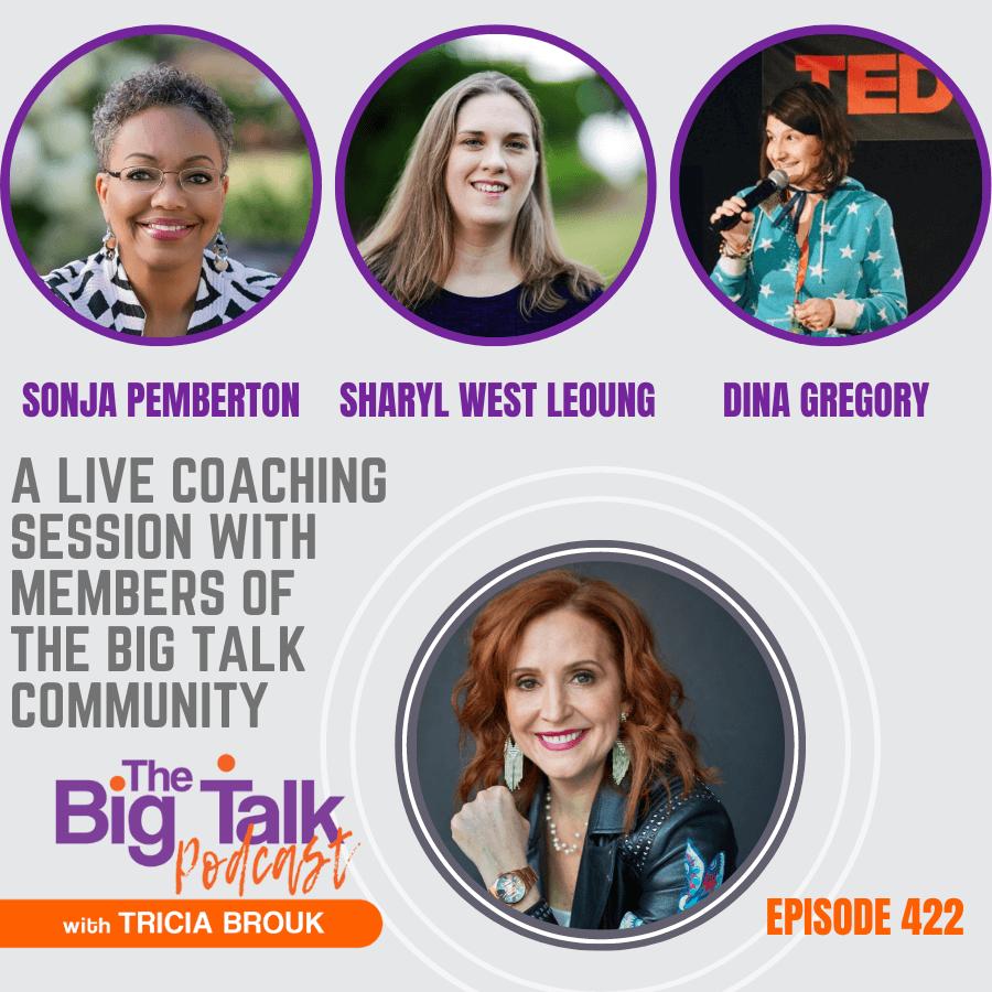 Image for episode 422 Live Coaching Sessions with Members of The Big Talk Membership