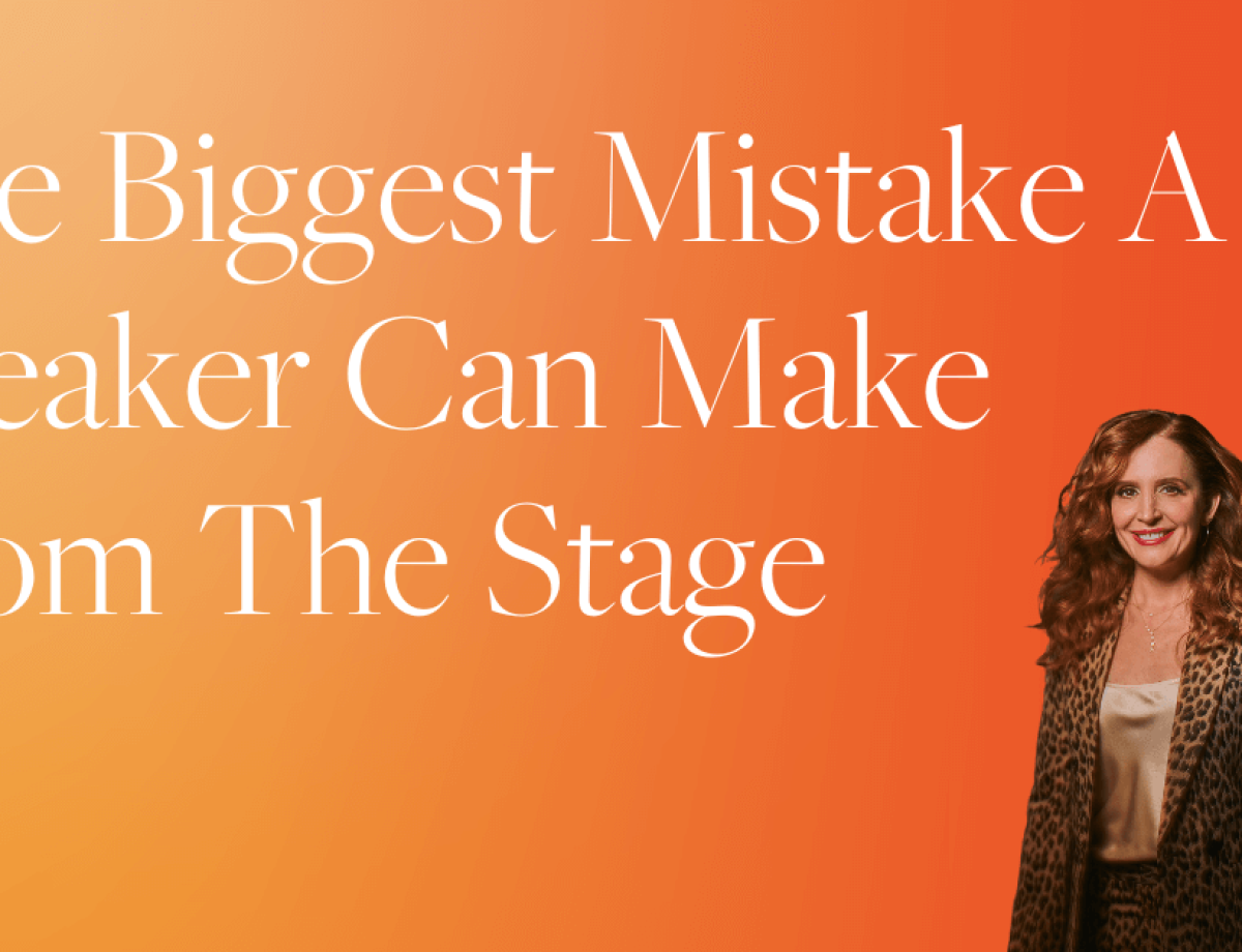 The Biggest Mistake A Speaker Can Make From The Stage