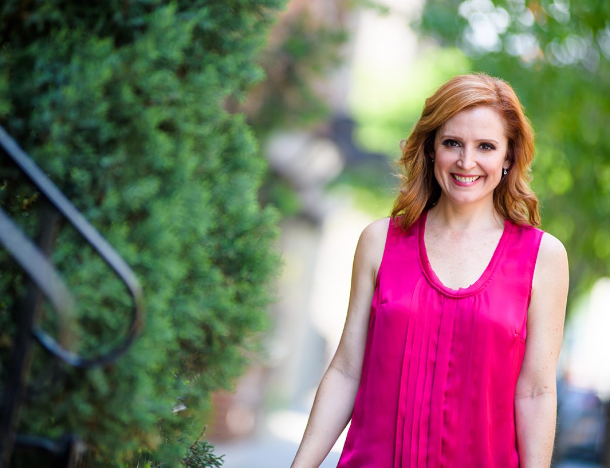 Tricia Brouk Dressed in a Beautiful Pink Dres
